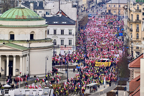 Protest rolników w Warszawie