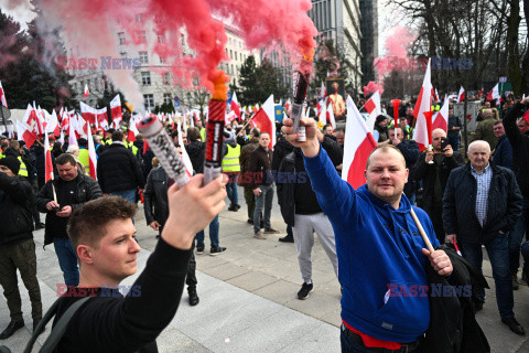 Protest rolników w Warszawie