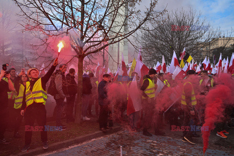 Protest rolników w Warszawie