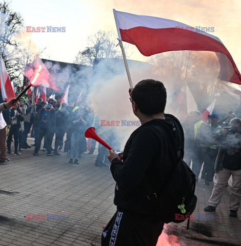 Protest rolników w Warszawie