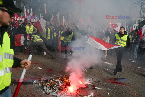 Protest rolników w Warszawie