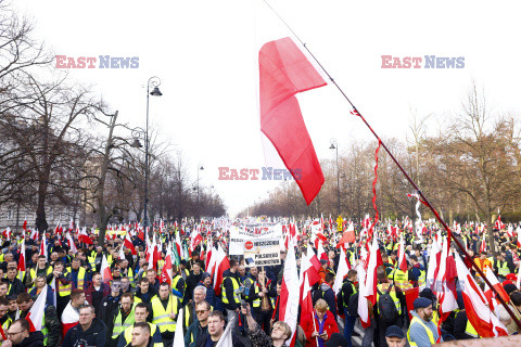 Protest rolników w Warszawie