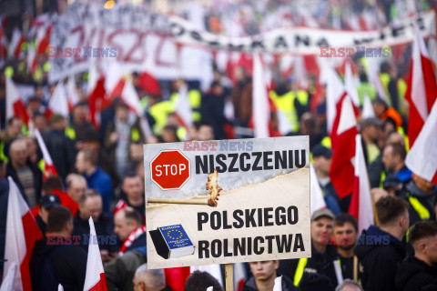 Protest rolników w Warszawie