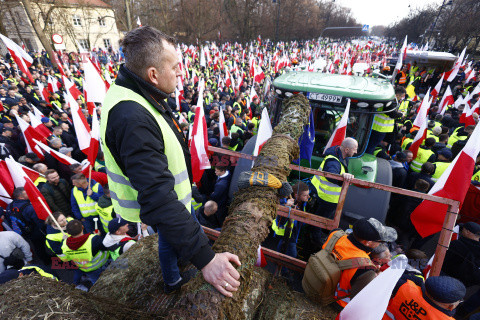 Protest rolników w Warszawie