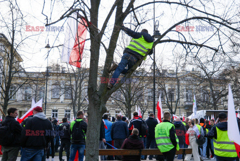 Protest rolników w Warszawie