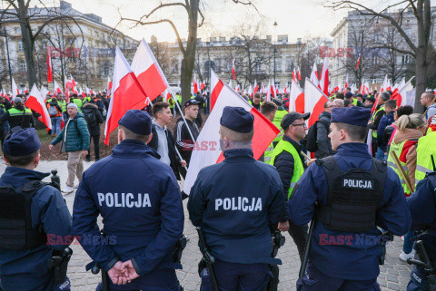 Protest rolników w Warszawie