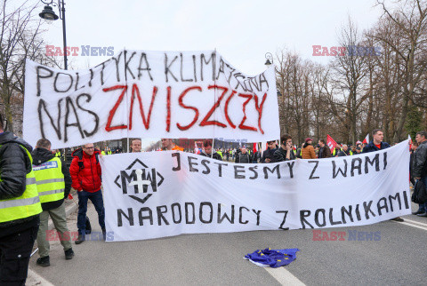 Protest rolników w Warszawie