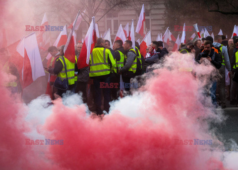 Protest rolników w Warszawie