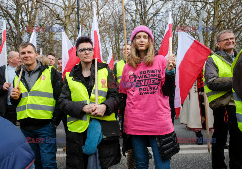 Protest rolników w Warszawie