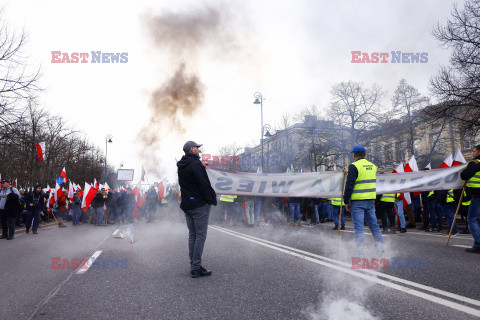 Protest rolników w Warszawie