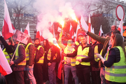 Protest rolników w Warszawie