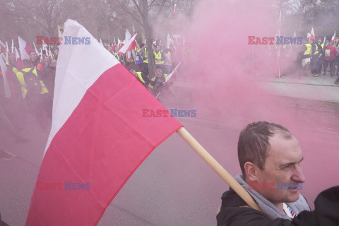 Protest rolników w Warszawie