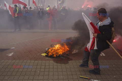 Protest rolników w Warszawie