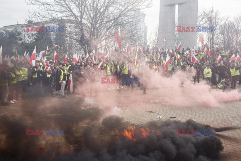 Protest rolników w Warszawie