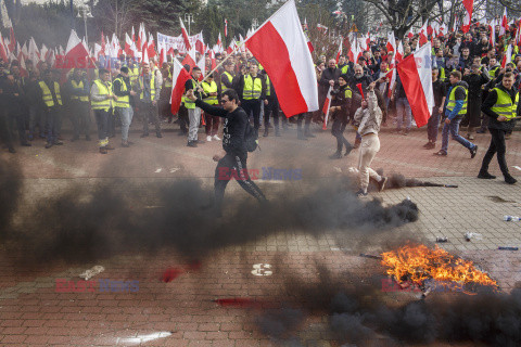 Protest rolników w Warszawie