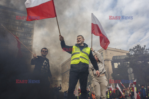 Protest rolników w Warszawie