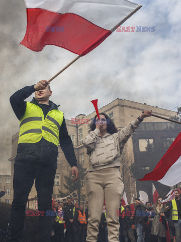 Protest rolników w Warszawie