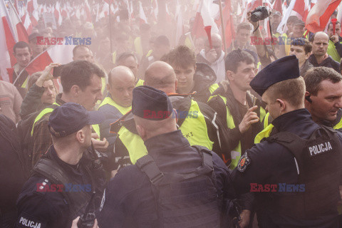 Protest rolników w Warszawie