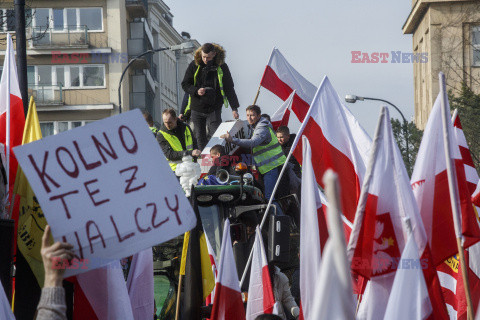 Protest rolników w Warszawie