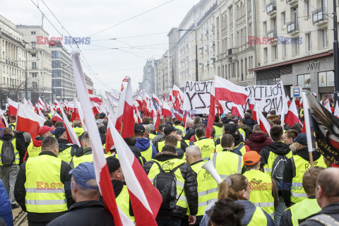 Protest rolników w Warszawie