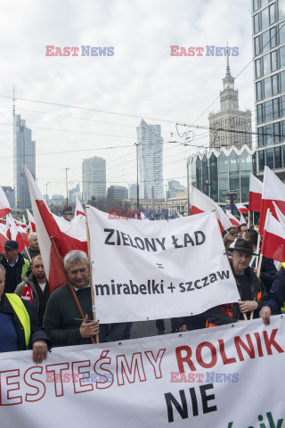 Protest rolników w Warszawie