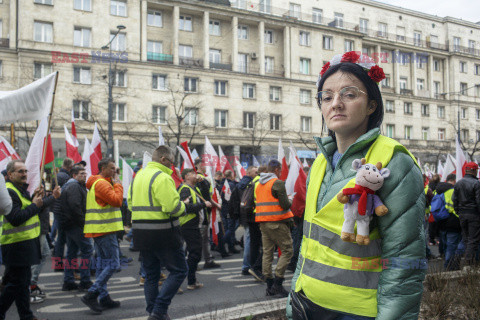 Protest rolników w Warszawie