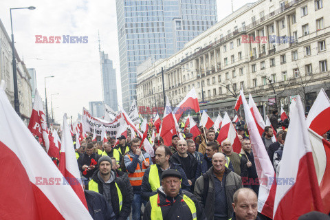 Protest rolników w Warszawie