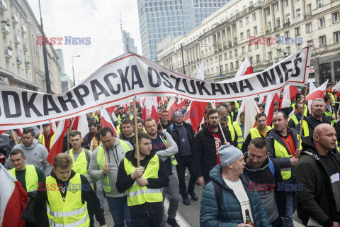 Protest rolników w Warszawie