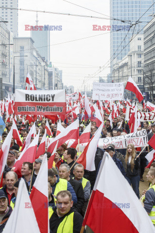 Protest rolników w Warszawie