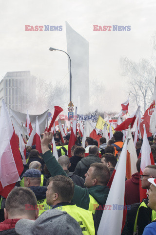 Protest rolników w Warszawie