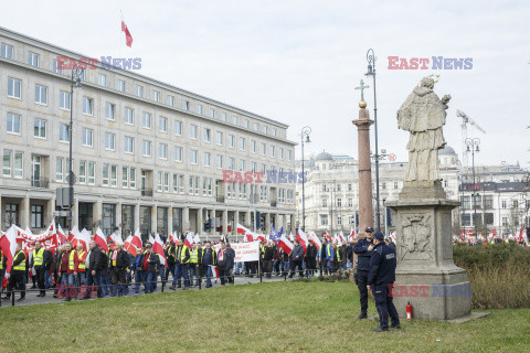 Protest rolników w Warszawie