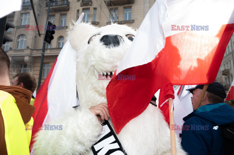 Protest rolników w Warszawie