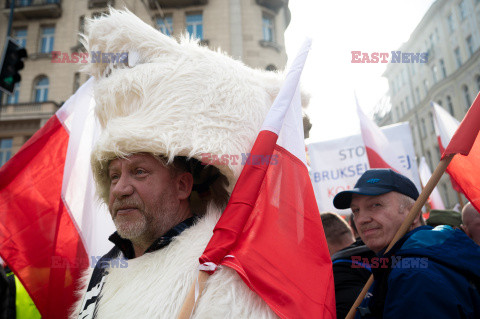 Protest rolników w Warszawie