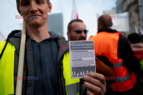 Protest rolników w Warszawie