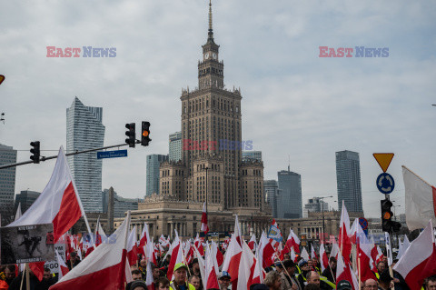 Protest rolników w Warszawie