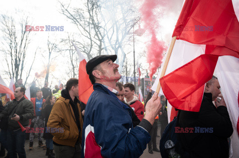 Protest rolników w Warszawie