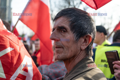 Protest rolników w Warszawie