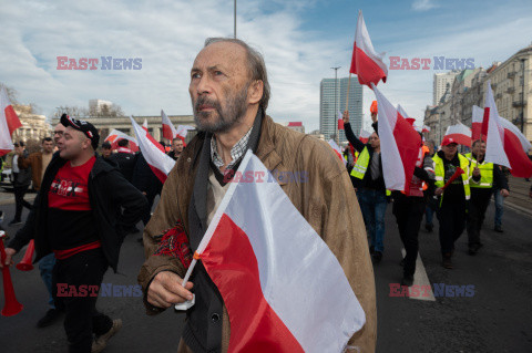 Protest rolników w Warszawie