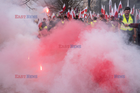 Protest rolników w Warszawie