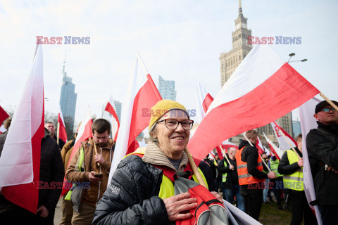 Protest rolników w Warszawie