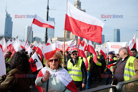 Protest rolników w Warszawie