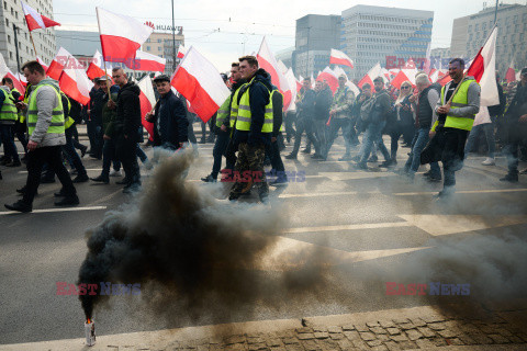 Protest rolników w Warszawie