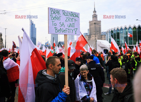 Protest rolników w Warszawie