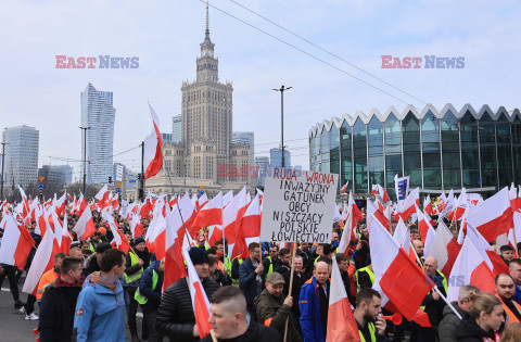 Protest rolników w Warszawie