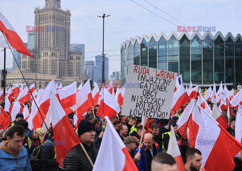 Protest rolników w Warszawie