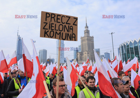 Protest rolników w Warszawie