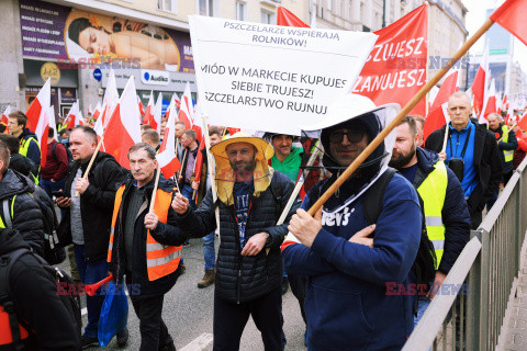 Protest rolników w Warszawie