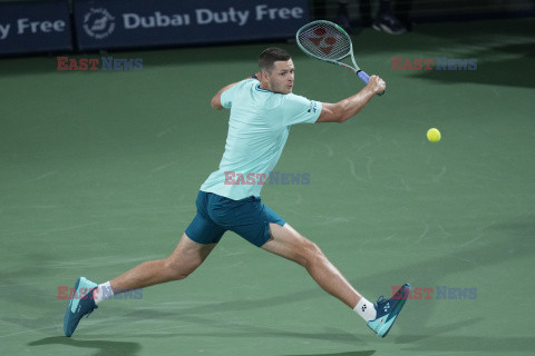 Hubert Hurkacz na turnieju Dubai Duty Free