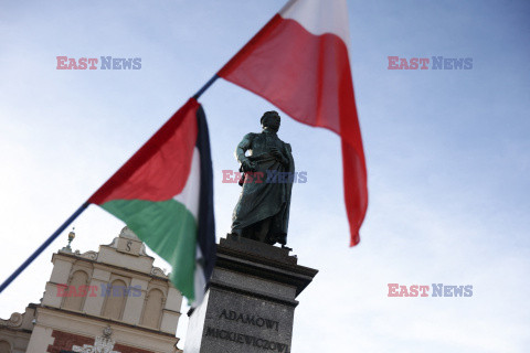 Demonstracja solidarności z Palestyną w Krakowie