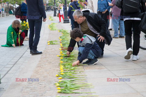 Tulipany dla Marii Kaczynskiej